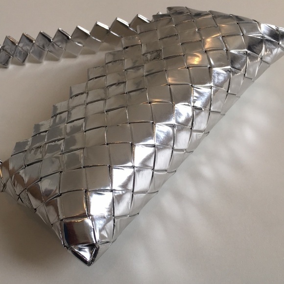 Silver Geometric Metallic Mini Bag - Picture 6 of 10